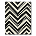 Bold Black White Zigzag Stripe Rug