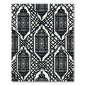 Monochrome Lantern Lattice Geometric Art Rug