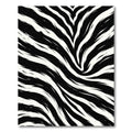Bold Zebra Monochrome Abstract Flowing Lines Rug