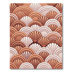 Terracotta Shell Scallop Geometric Art Rug