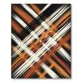 Terracotta Cream Black Intersecting Lines Rug