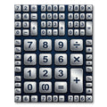 Modern Metallic Calculator Grid Rug