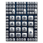 Modern Metallic Calculator Grid Rug