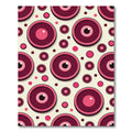 Deep Pink Eyeball Circle Composition Rug