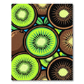 Vibrant Tropical Kiwi Fruit Illustration Rug