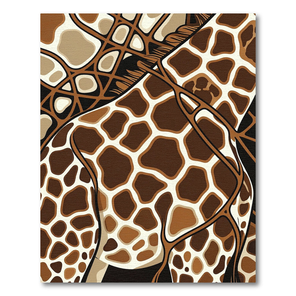 Abstract Giraffe Spots Brown Cream Rug