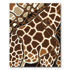 Abstract Giraffe Spots Brown Cream Rug
