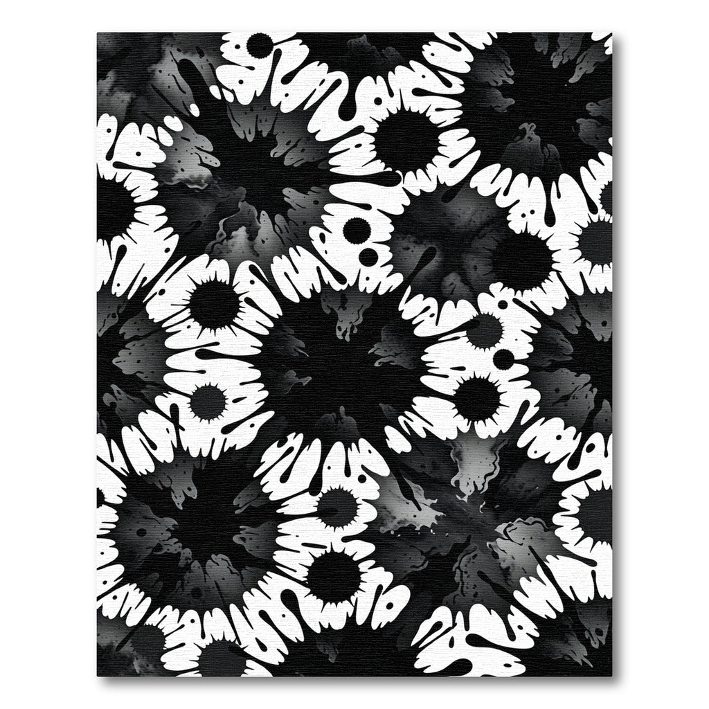 Bold Ink Splatter Blossom Rug