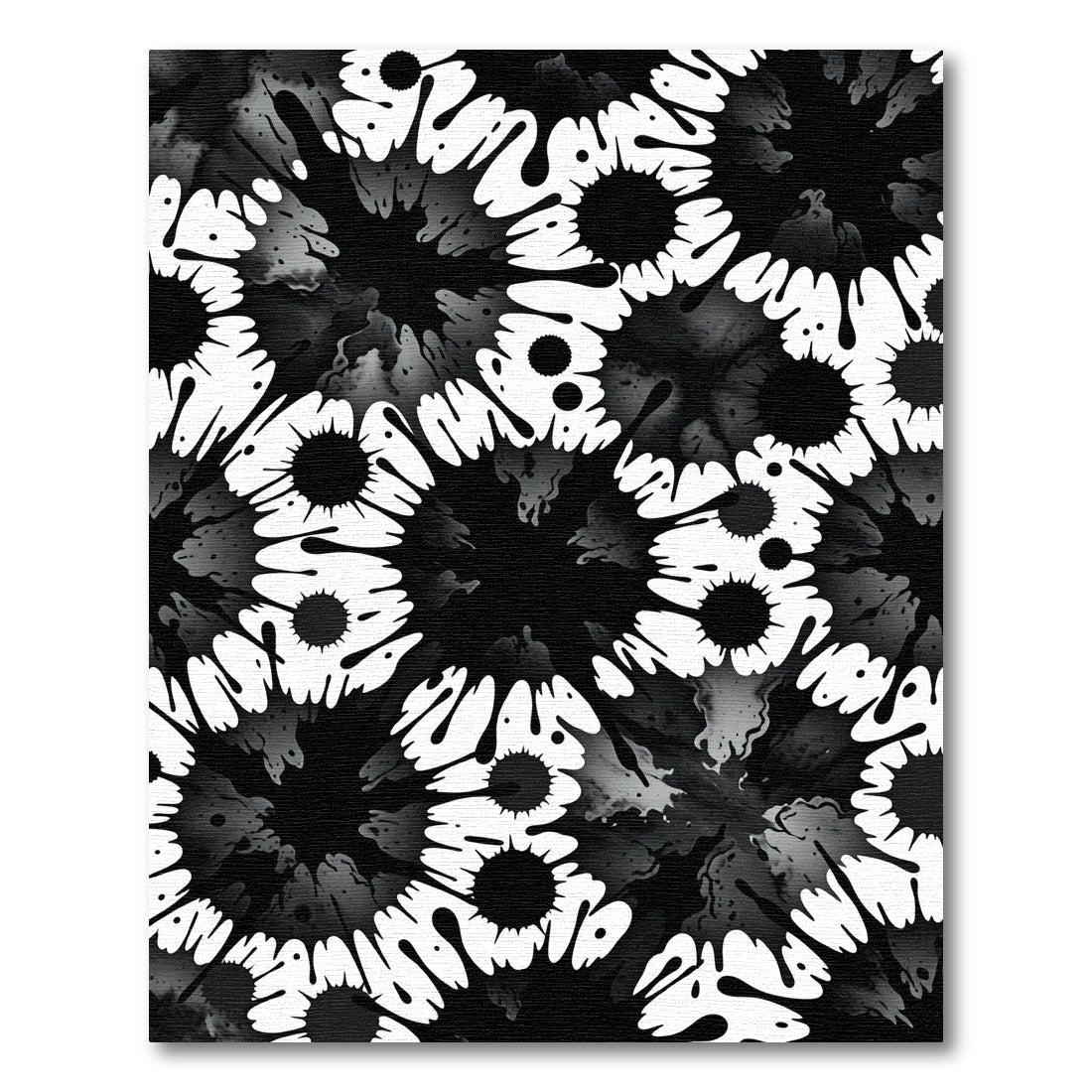 Bold Ink Splatter Blossom Rug