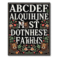 Bold Alpha Floral Lion Composition Rug