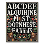 Bold Alpha Floral Lion Composition Rug