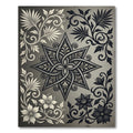 Monochrome Floral Star Symmetry Rug
