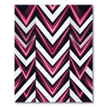 Neon Chevron Black and White Abstract Rug