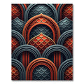 Crimson Gold Arch Scale Rug
