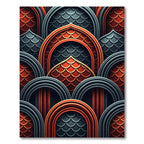 Crimson Gold Arch Scale Rug