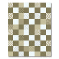 Checkered Squares in Neutral Tones Rug