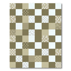 Checkered Squares in Neutral Tones Rug