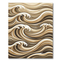 Brown Earthy Tone Ocean Waves Rug