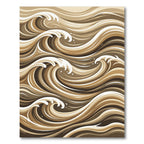 Brown Earthy Tone Ocean Waves Rug