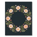 Pink Daisy Wreath with Hearts Rug