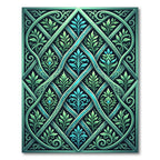 Emerald Jewel Intertwined Leaf Trellis Rug