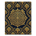 Golden Baroque Filigree Medallion Rug