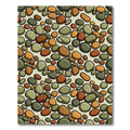 Pebble Cluster Earthy Tone Stones Rug