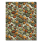 Pebble Cluster Earthy Tone Stones Rug