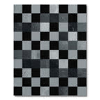 Monochromatic Checkerboard Textured Squares Rug