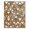 Modern Geometric Earthy Tone Mosaic Rug