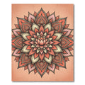 Coral Pink Floral Mandala Radiance Rug