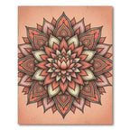 Coral Pink Floral Mandala Radiance Rug