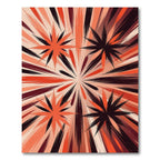 Exploding Stars Crimson Deep Hue Rug