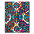 Vibrant Colorful Mandala Floral Composition Rug