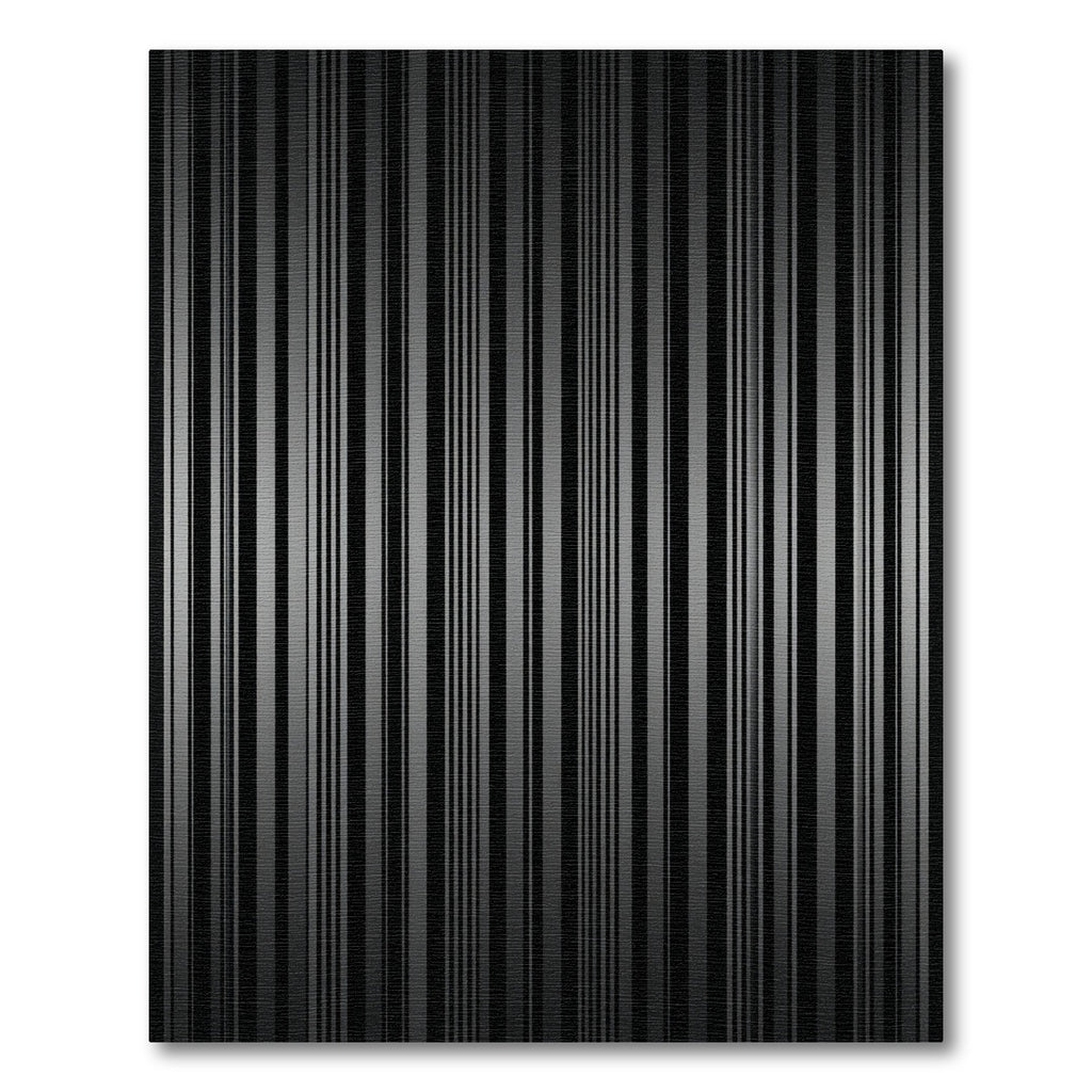 Graphic Black Silver Vertical Stripes Rug