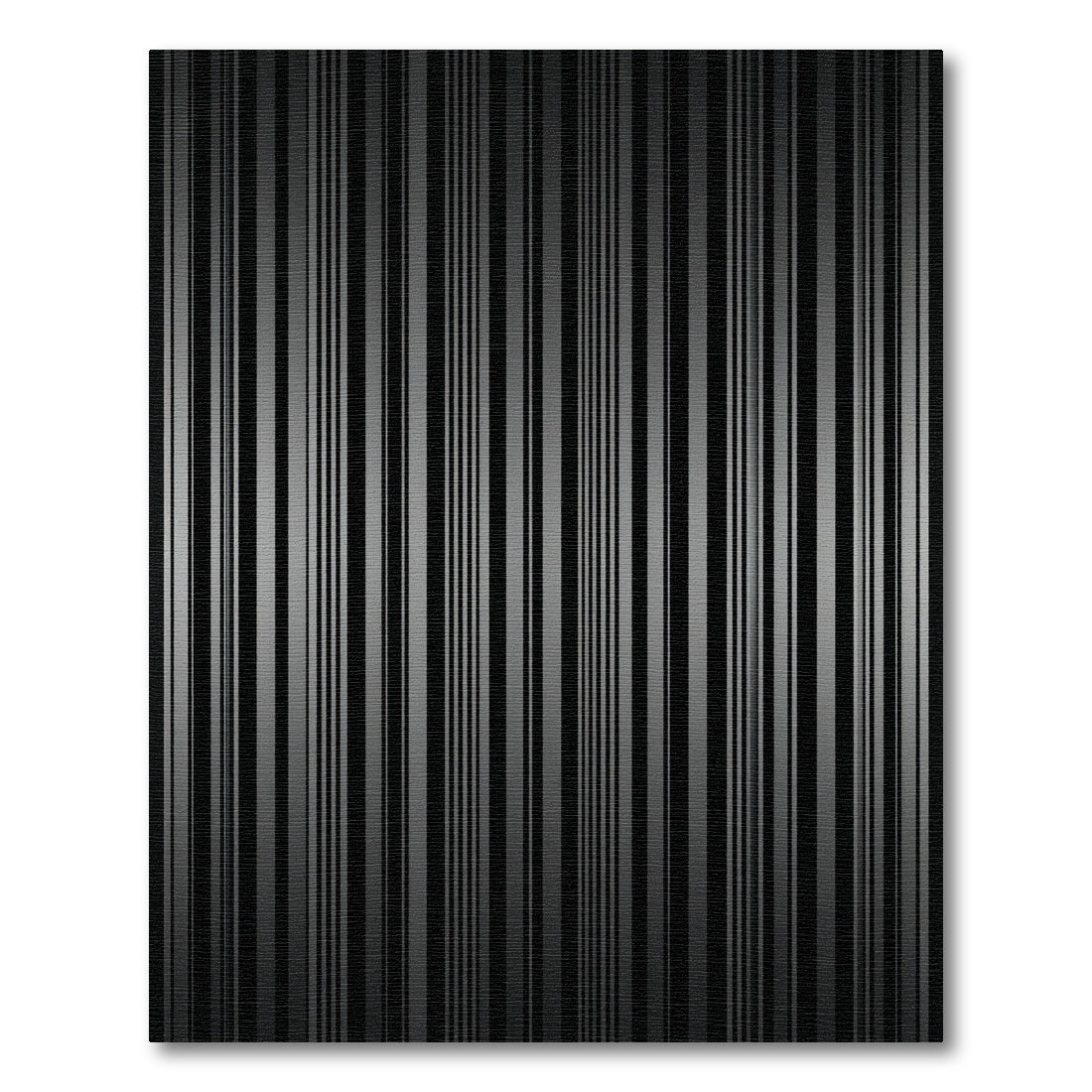 Graphic Black Silver Vertical Stripes Rug