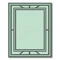 Mint Green Geo Border Frame Rug