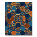 Symphonic Amber Hexagon Mosaic Tile Rug