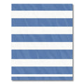 Classic Blue White Horizontal Stripe Rug
