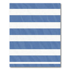 Classic Blue White Horizontal Stripe Rug