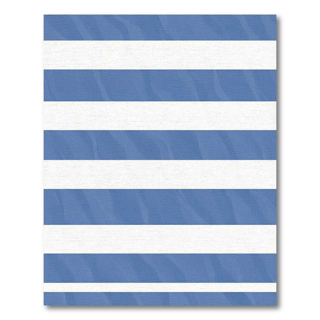 Classic Blue White Horizontal Stripe Rug