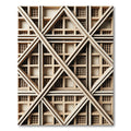 Geometric Grid Sand Beige Lattice Rug