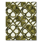 Olive Clover Lattice Interlocking Grid Rug