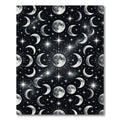 Celestial Lunar Phases and Starry Sky Rug