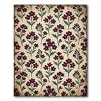 Maroon Floral Botanical Branches Rug