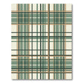 Sage Green and Tan Plaid Grid Rug