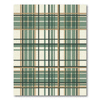 Sage Green and Tan Plaid Grid Rug