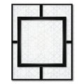 Modern White Geometric Interlocking Cubes Rug