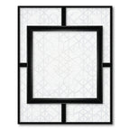Modern White Geometric Interlocking Cubes Rug