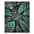 Lush Green Tropical Foliage Rain Rug